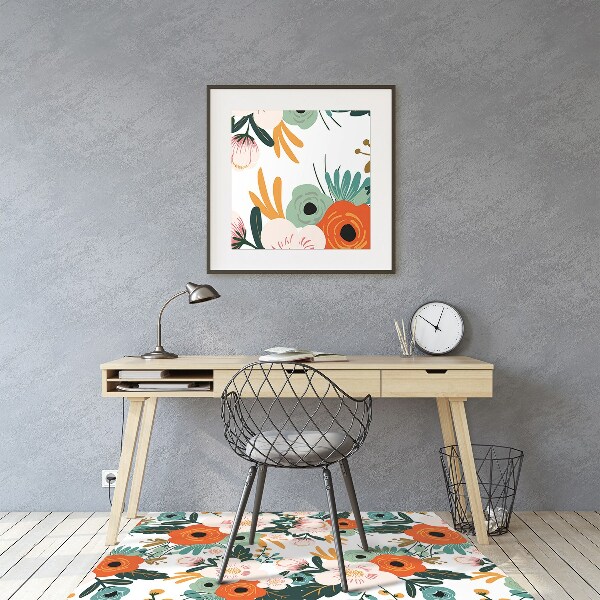 Vloerbeschermer Kleurrijke bloemen
