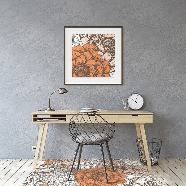 Vloerbeschermer Oranje rozen