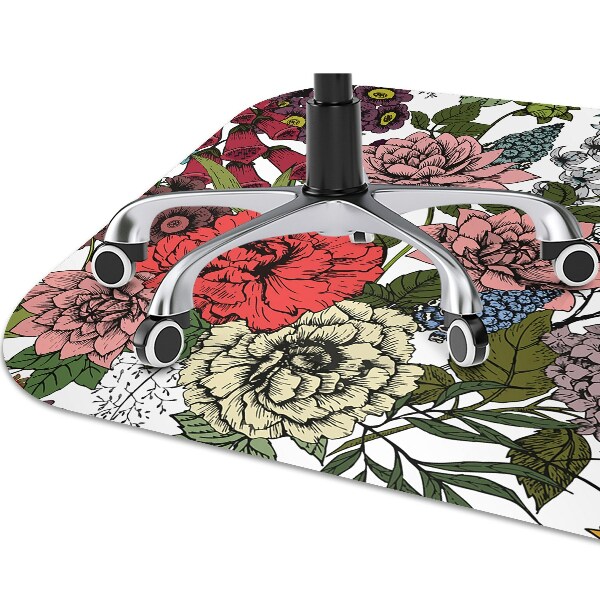 Bureaustoel vloerbeschermer Herfstbloemen