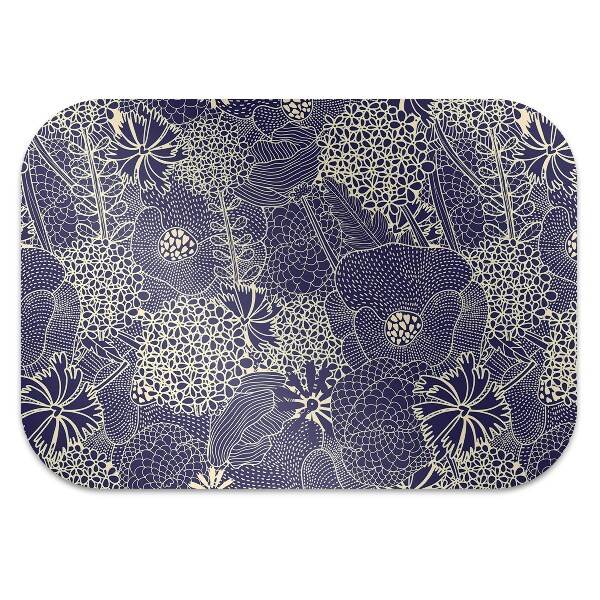 Vloerbeschermer Blauw patroon