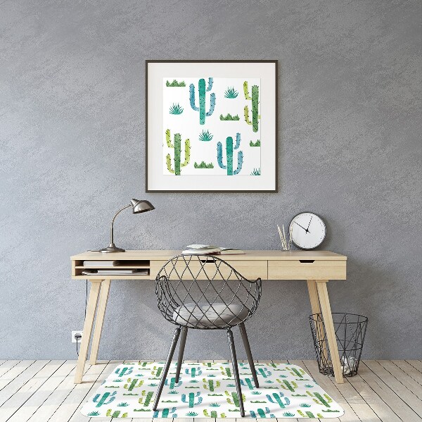 Bureaustoelmat Geschilderde cacti
