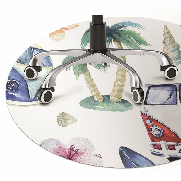 Bureaustoelmat Surfer beach