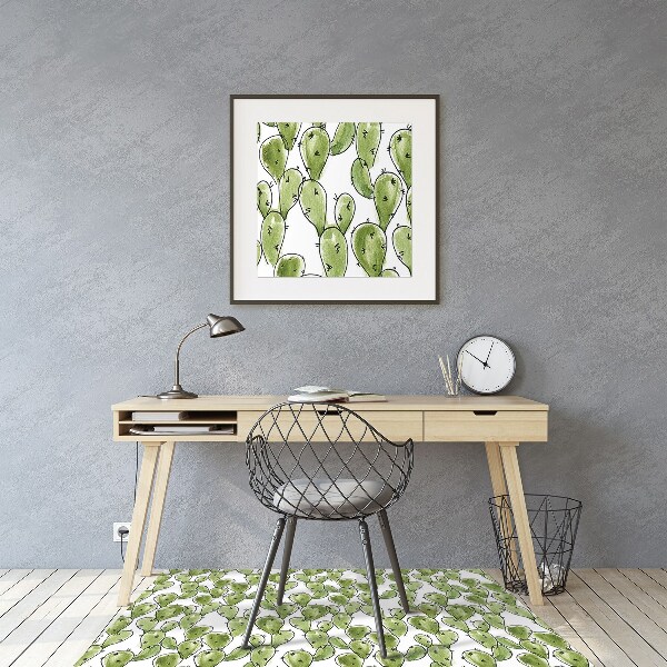 Bureaustoel vloerbeschermer Boho cactus