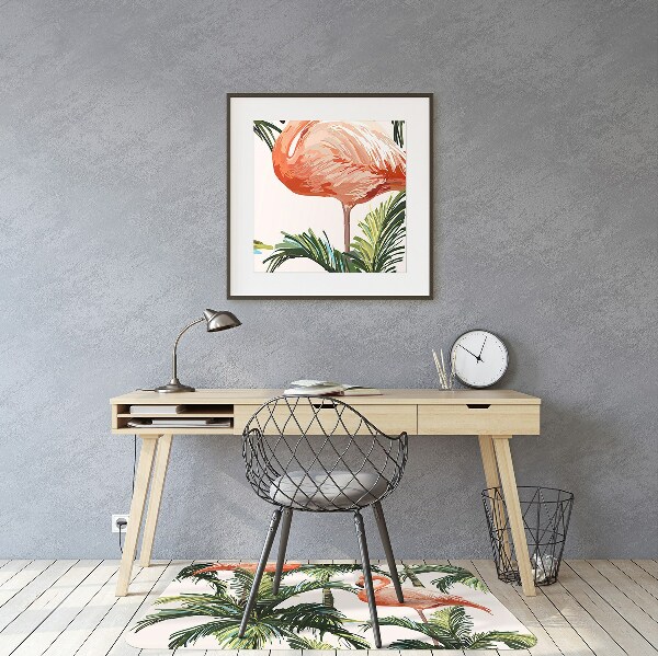 Mótif bureaustoelmat Flamingos