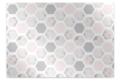 Bureaustoel vloerbeschermer Hexagons