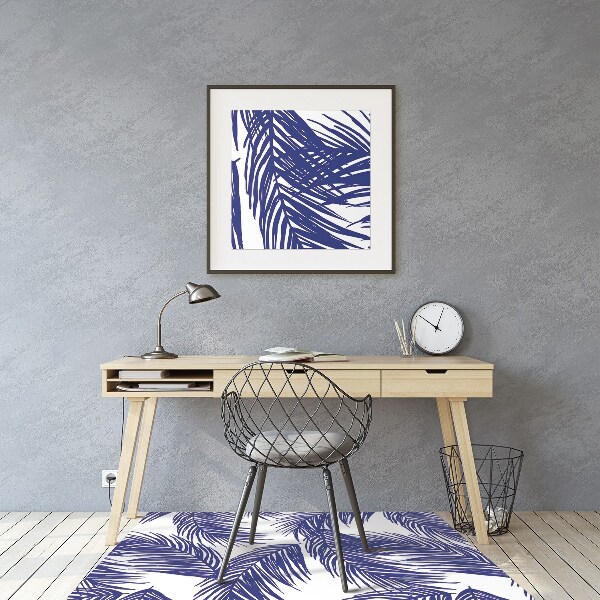 Vloerbeschermer Marineblauw blad