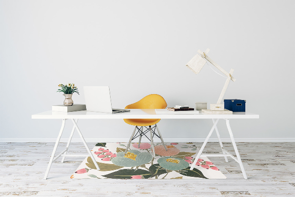 Bureaustoelmat Geschilderde bloemen