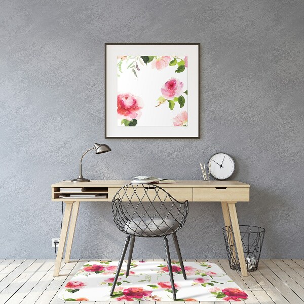 Bureaustoelmat Lente bloemen