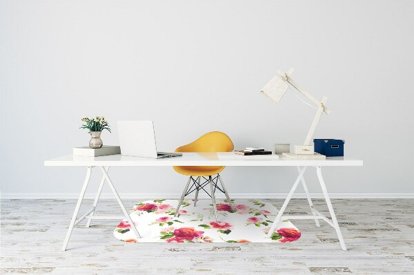 Bureaustoelmat Lente bloemen