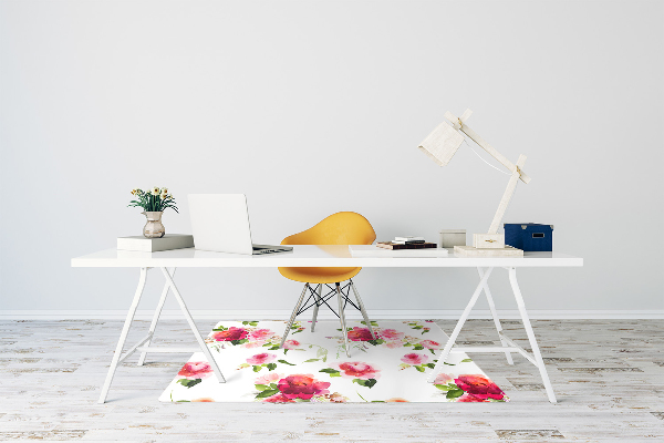 Bureaustoelmat Lente bloemen