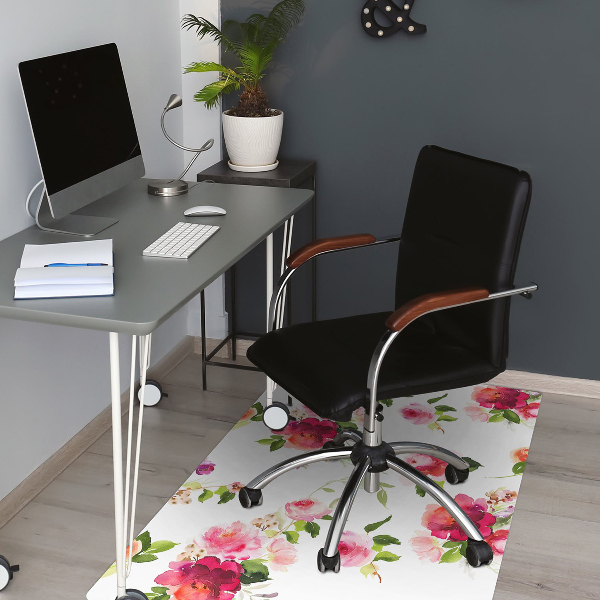 Bureaustoelmat Lente bloemen