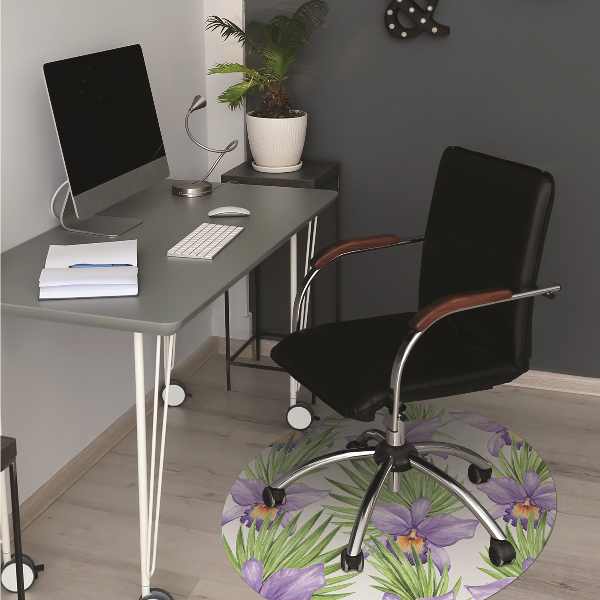 Vloerbeschermer Paarse bloemen