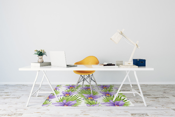 Vloerbeschermer Paarse bloemen