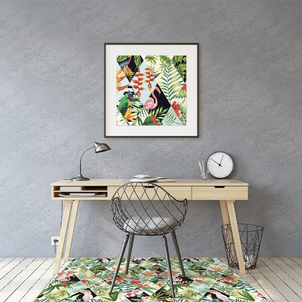 Vloerbeschermer Bloemen en vogels