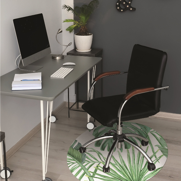 Bureaustoelmat Palm en monster