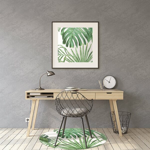 Bureaustoelmat Palm en monster