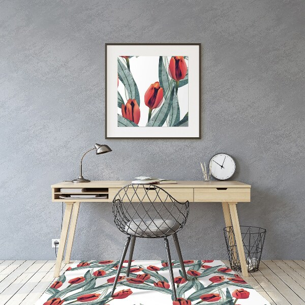 Mótif bureaustoelmat Tulpen