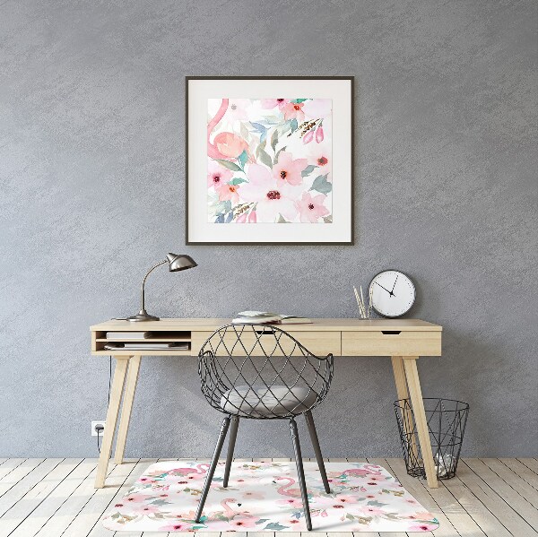 Mótif bureaustoelmat Flamingos