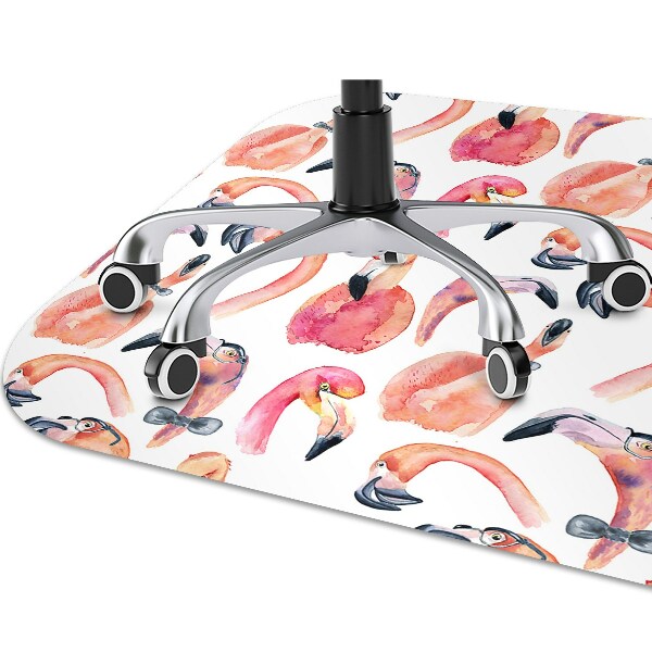 Bureaustoel vloerbeschermer Gekke flamingo's