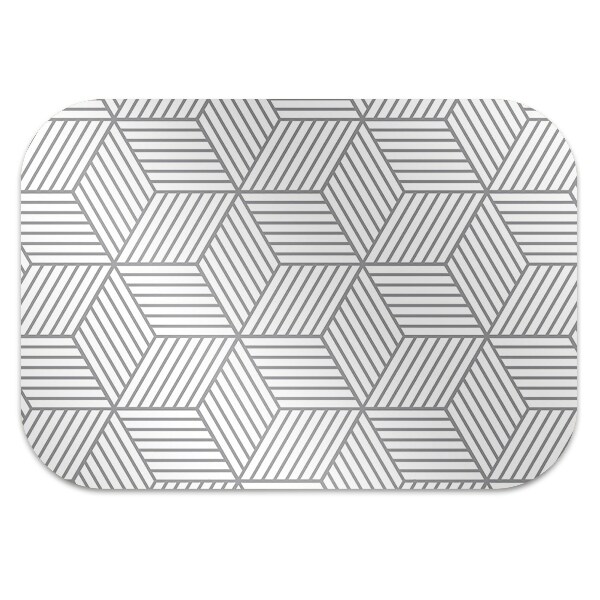 Vloerbeschermer Grijze 3d -kubussen
