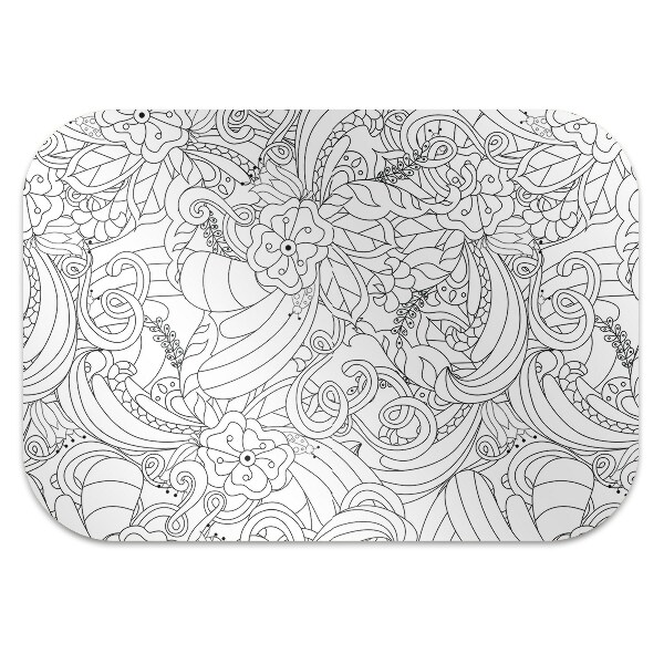 Vloerbeschermer Doodle -patroon