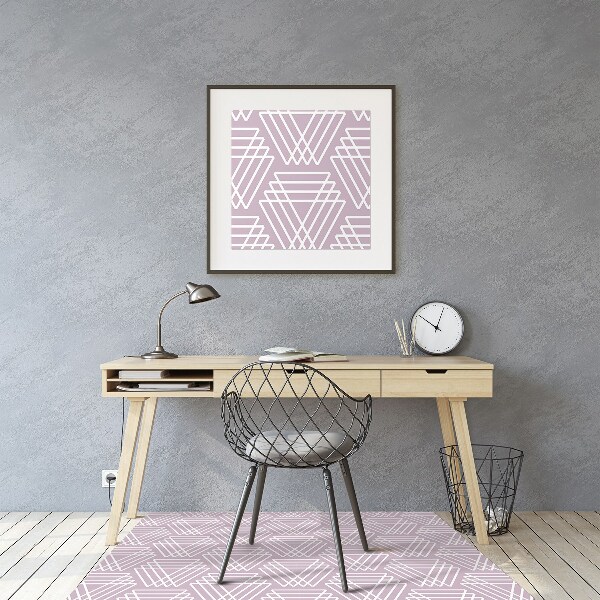 Vloerbeschermer Roze driehoeken