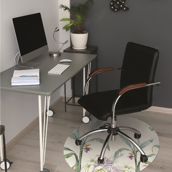 Mótif bureaustoelmat Jungle -vegetatie
