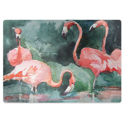 Vloerbeschermer Geschilderde flamingo's