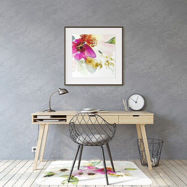 Stoel mat Boeket bloemen