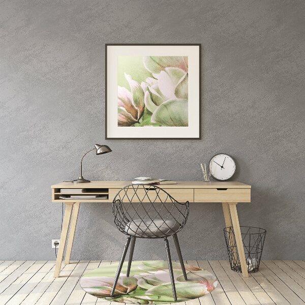 Mótif bureaustoelmat Magnolia -bloemen