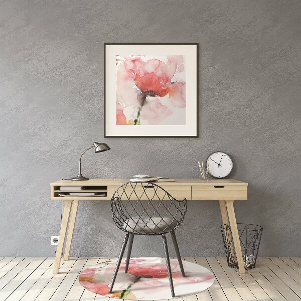 Bureaustoel vloerbeschermer Aquarelbloemen