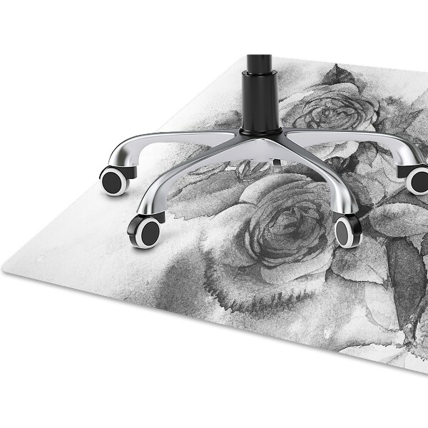 Vloerbeschermer Zwart -witte rozen