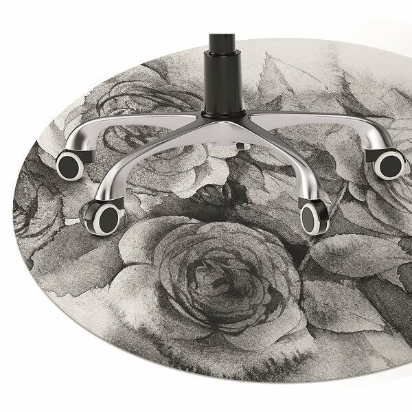 Vloerbeschermer Zwart -witte rozen
