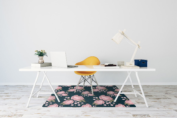 Stoel mat Roze bloemen