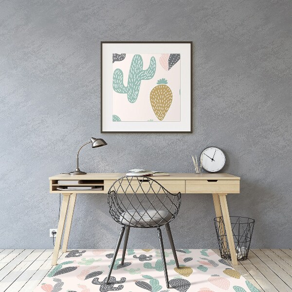Vloerbeschermer Kleurrijke cacti