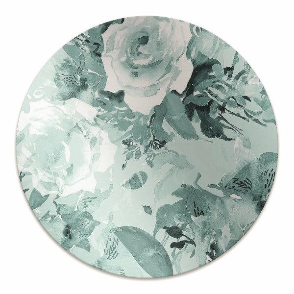 Vloerbeschermer Blauwe bloemen