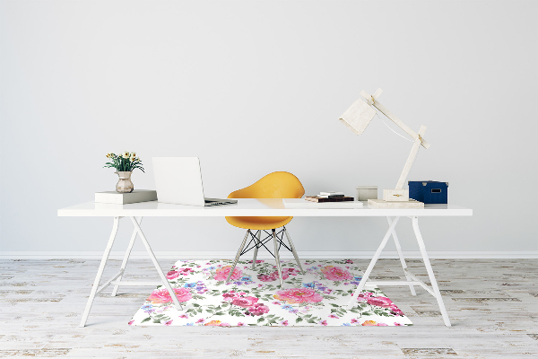 Vloerbeschermer Roze bloemen