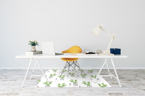 Vloerbeschermer Groene cactussen