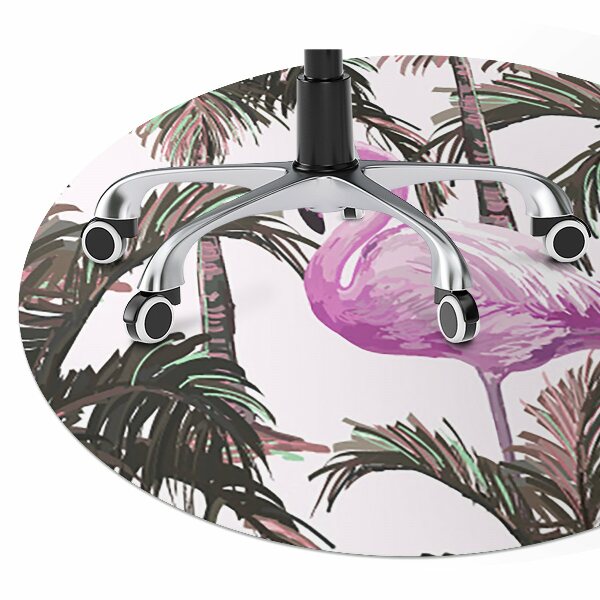 Vloerbeschermer Flamingos in palmbomen