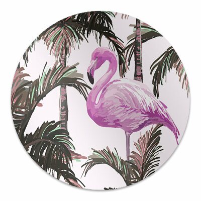 Vloerbeschermer Flamingos in palmbomen