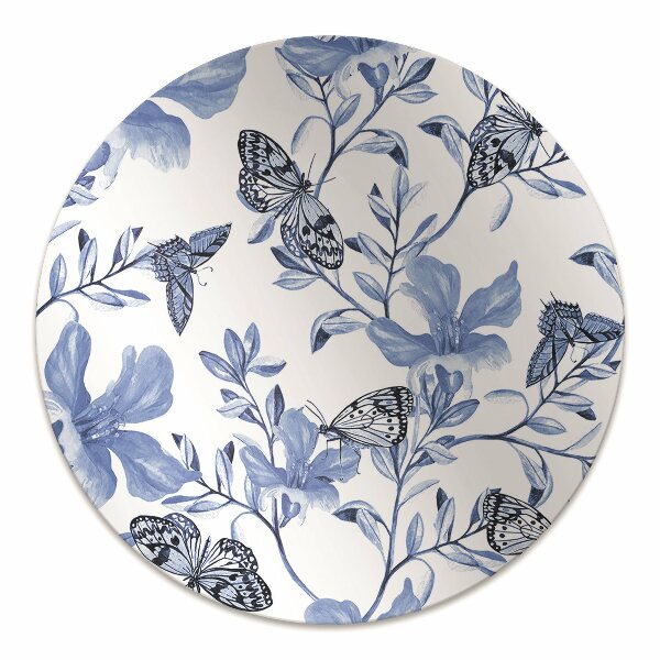 Stoel mat Blauwe bloemen