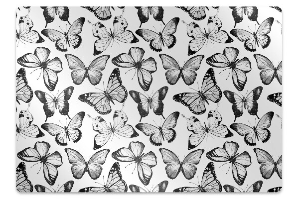 Mótif vloerbeschermer Zwart -witte vlinder