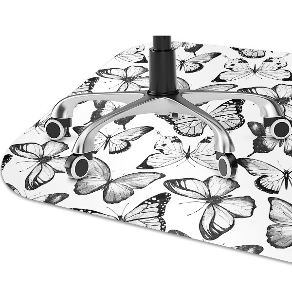 Mótif vloerbeschermer Zwart -witte vlinder