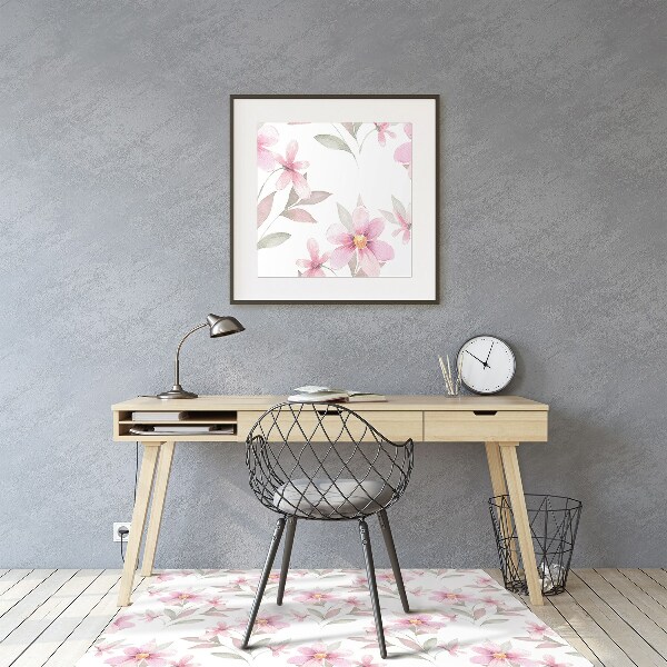 Vloerbeschermer Roze bloemen
