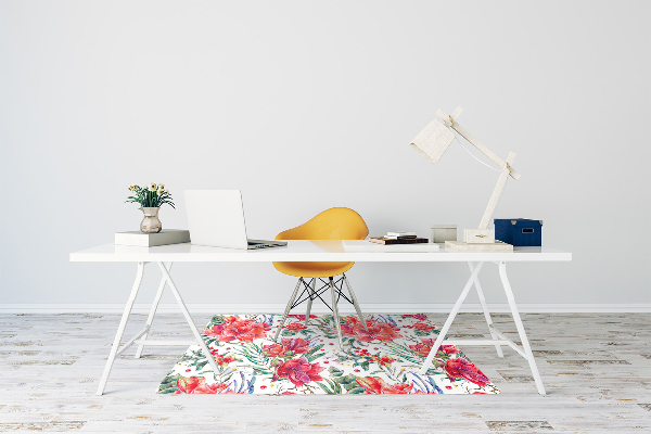 Mótif vloerbeschermer Rode bloemen