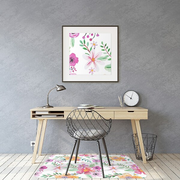 Vloerbeschermer Bloemtekening