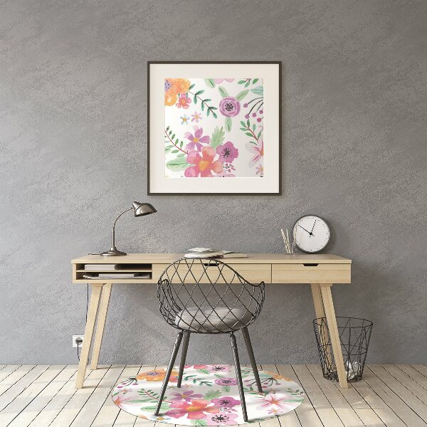 Vloerbeschermer Bloemtekening
