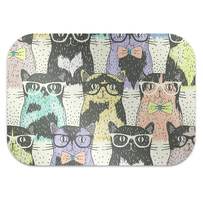 Vloerbeschermer Katten met een bril