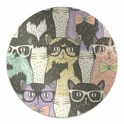 Vloerbeschermer Katten met een bril