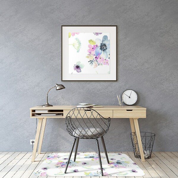 Vloerbeschermer Paarse bloemen